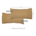 thumbnail image 7 of VHC Brands Burlap Natural Bedding Accessory, King Pillow Case Set 21x40, Tan, 7 of 7
