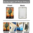 thumbnail image 6 of Flower Canvas Art Flower Picture Bathroom Wall Decor Fraemd Floral Painting Vintage Artwork for Living Room Office Home Decoration Gallery Wrapped Ready to Hang(Flower-3,12.00"x18.00"), 6 of 6