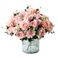 thumbnail image 2 of Ramo de flores artificiales con rosas de seda, peonías, hortensias para hogar, boda, centro de mesa, decoración floral, sin mantenimiento., 2 of 9
