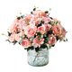 thumbnail image 2 of Ramo de rosas, peonías e hortensias artificiales de seda | Arreglo floral artificial para la decoración de mesas de boda en el hogar, 2 of 9