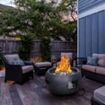 thumbnail image 2 of Afterglow TerraFab 22" Round 40,000 Btu Propane Fire Pit for Outdoor Patio Garden Backyard Decking Décor, Weather Resistant Cover and Lava Rocks Included, CSA Certificated, Dark Grey, 2 of 8