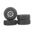 thumbnail image 1 of Paquete de 4 OD 50mm neumáticos RC y llantas de rueda Set 7mm hexagonal apto para SCX24 YKC01CM 1/16 RC orugas coche DIY accesorios Negro CUTICAT Neumáticos de goma, 1 of 8