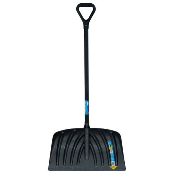 Snow Shovel, 24 in W x Steel Blade, 37 in L Steel Handle