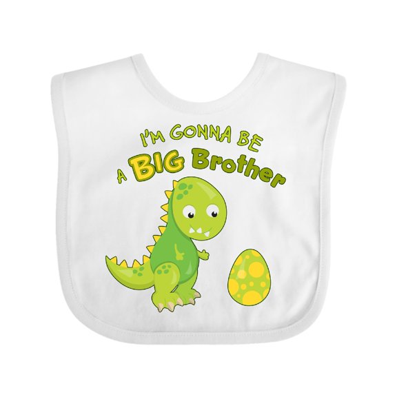Inktastic I'm Gonna Be a Big Brother-dino Boys Baby Bib