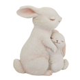 thumbnail image 3 of Hi-Line Gift Ltd. Tender Moments: Polyresin Mother & Baby Rabbit Figurine in Elegant White, 3 of 6