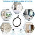thumbnail image 5 of 30 PCS Curtain Rings with Eyelet for Window Treatment, 2.0-inch Inner Diameter Drapery Rings for up to 1 3/4 inch Curtain Rod (Black), 5 of 5