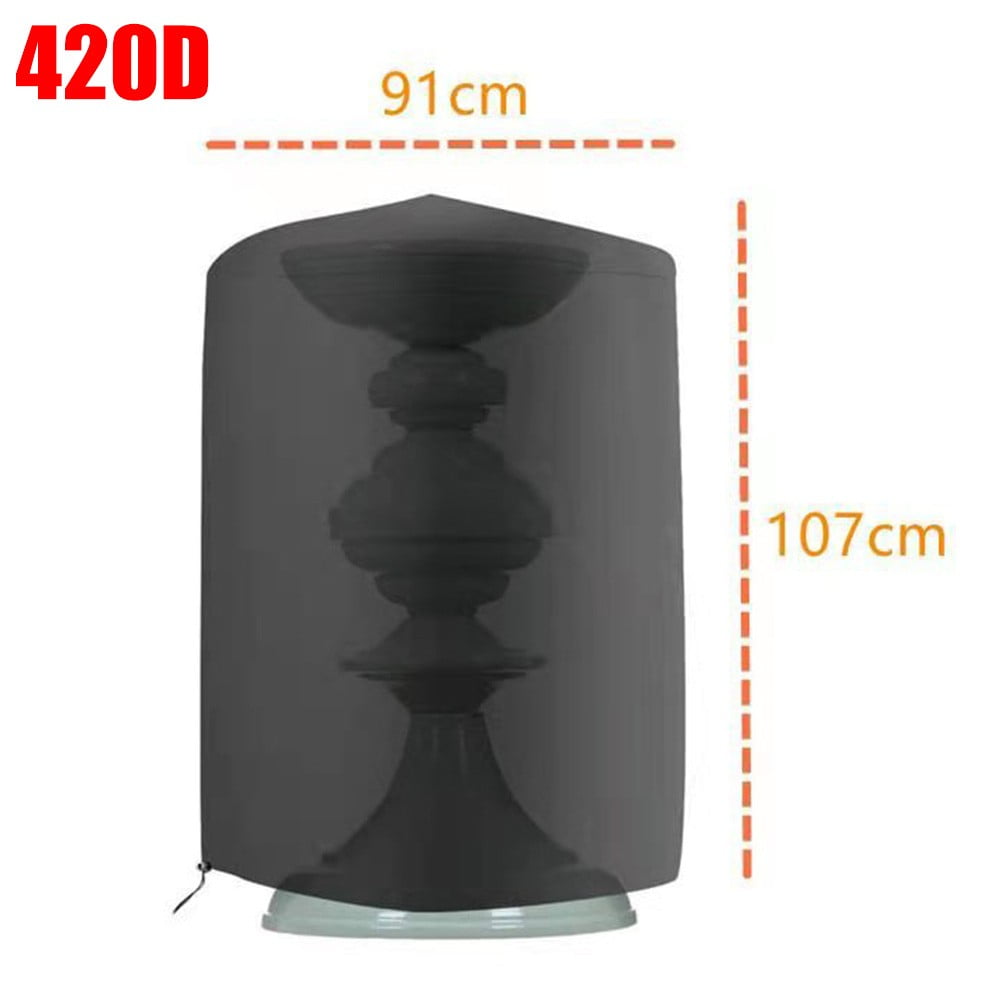 210D/420D Oxford cloth bird bath cover outdoor statue dust cover 91*107cm 420D：91*107Cm Smile Home