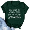 thumbnail image 5 of Gibobby Playera de Manga Corta con Cuello Redondo Top moda para mujer, camisa con cuello redondo y estampado letras, camiseta informal manga corta con cuello redondo(Verde,G), 5 of 5
