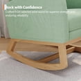 thumbnail image 4 of Kojooin Nursery Rocking Chair, Modern Glider Chair with High Backrest and Sturdy Wooden Legs, Comfortable Accent Rocker for Nursery Bedroom or Living Room, 4 of 8