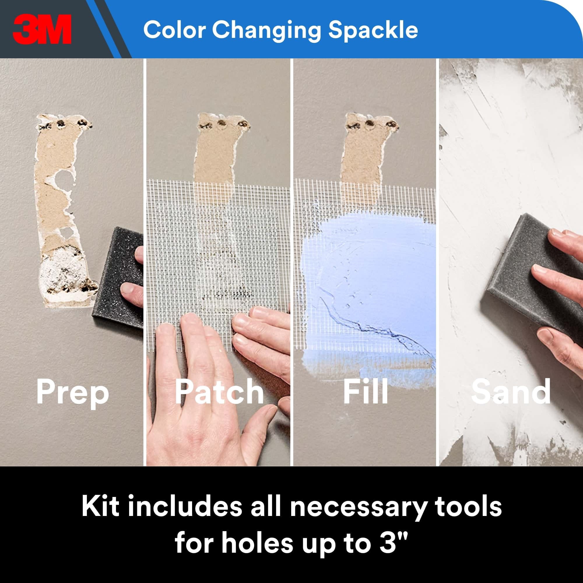 3M High Strength Hole Repair, 8 oz., Wall Repair, Color Changing Spackle, 1 Count