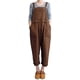 thumbnail image 1 of Mono holgado para mujer, mono, pantalones informales $ XL, mono de algodón y lino, pantalones harén de pierna ancha $ Mono largo informal de algodón y lino para mujer, 1 of 4