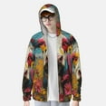 thumbnail image 2 of Balery Yellow Daisy Cow Men's Women's UPF 50+ Sun Protection Lightweight Hoodie Performance Long Sleeve Shirt for Fishing Running-Large, 2 of 7