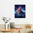 thumbnail image 2 of Nawypu 5Starry Night Sky Wall Art Purple Star Skyline Over The Mountain Painting Prints On Canvas The Picture Landscape Artwork for Home Modern Decoration Print Decor for Living Room, 2 of 4
