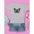 thumbnail image 3 of Monarch Butterfly Handdrawn T-Shirt Juniors -Image by Shutterstock,  x-Small, 3 of 4