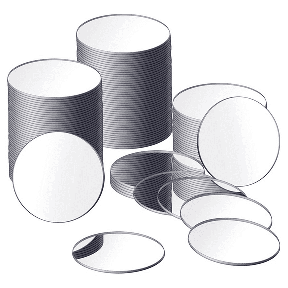 New Arrivals 25Pcs Mini Adhesive Small Round Mirror for Crafts(4 Inch in Diameter)