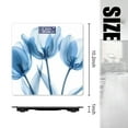 thumbnail image 2 of High Precision Body Weight Scale Smart Bathroom Scales with Large LCD Display(400lbs),Decorative for Bedroom-Blue Tulips With Transparent Petals, 2 of 4