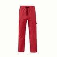 thumbnail image 7 of Sentuca Cargo Pants for Boys, Elastic Waist Drawstring Sports Pants Solid Color Loose Casual Fashionable Workwear Kids Trousers Red 5-6 Years, 7 of 7