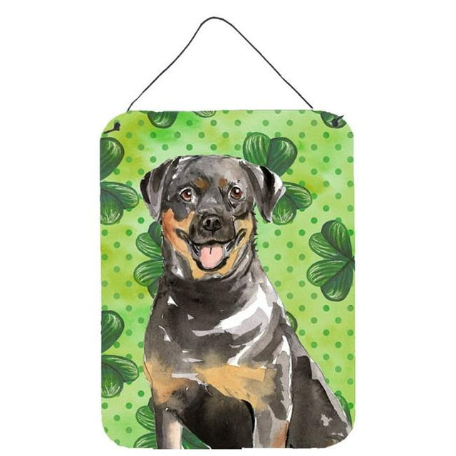 Carolines Treasures CK1794DS1216 Shamrocks Rottweiler Wall or Door Hanging Prints