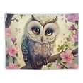 thumbnail image 5 of Orinice Owl Branch Flowers Tapestry Wall Hanging Unique Style Graphic Art Decor Living Room Bedroom Apartment Farmhouse Dorm 50x40inch, 5 of 6