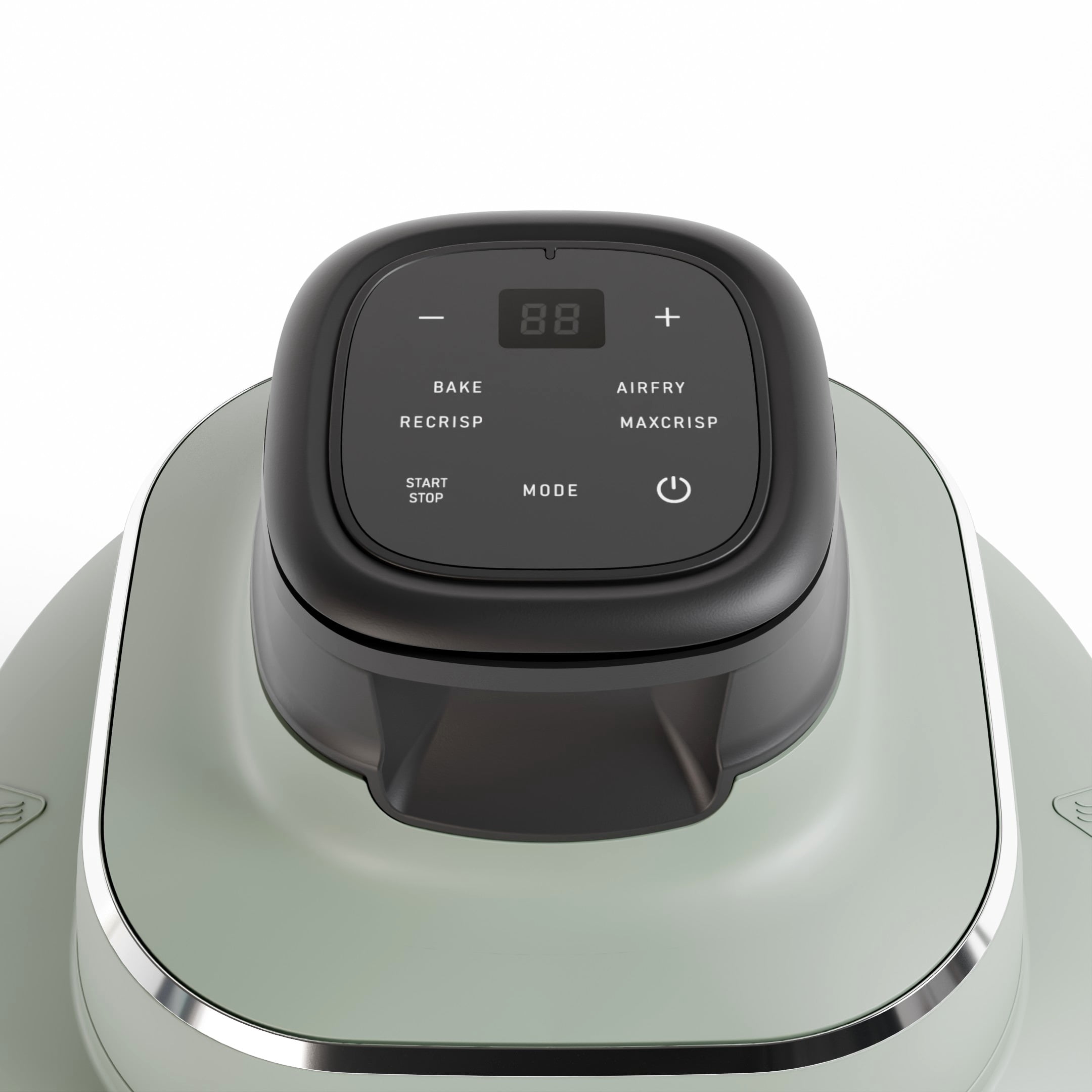 MAGNIFIQUE Olive Color Air Fryer with Two Replaceable Glass Pots, 4.5QT & 2.5QT, Air Crisper with Air Fry, Bake, Re-Crisp & MaxCrisp Settings
