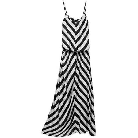 Womens Knit Striped Lounge Maxi Dress - Walmart.com