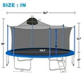 thumbnail image 4 of Aukfa 14FT Trampoline with Enclosure Net for Kids Adults, Outdoor Trampoline with Basketball Hoop for Backyard, Blue, 4 of 8