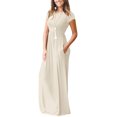 thumbnail image 2 of U.Vomade Femmes Manches Courtes Col Rond Poche Décontractée Longue Dress, 2 of 4