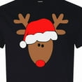 thumbnail image 4 of Inktastic Christmas Cute Reindeer in Santa Hat T-Shirt, 4 of 5