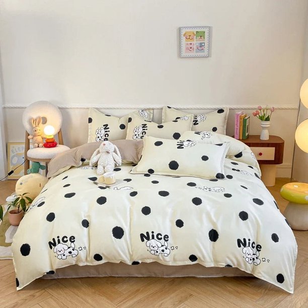 Juego de cama para perro con manchas de gato de Bengala