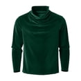 thumbnail image 4 of SUYIDA Men's Turtleneck Thermal Top, Long Sleeve Velvet Crewneck Tee, Breathable Warm Comfortable Fashion Shirt, 4 of 5