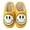 Yellow, variant on Womens Fuzzy Preppy Smile Slippers Retro Cozy Comfy Plush Warm Slip-on Happy Face Slippers Casual Indoor Soft Fluffy