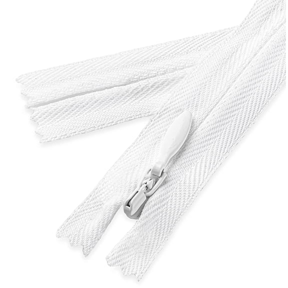 18 Inch Invisible White Nylon Zipper for Crafts and Sewing-1 pcs