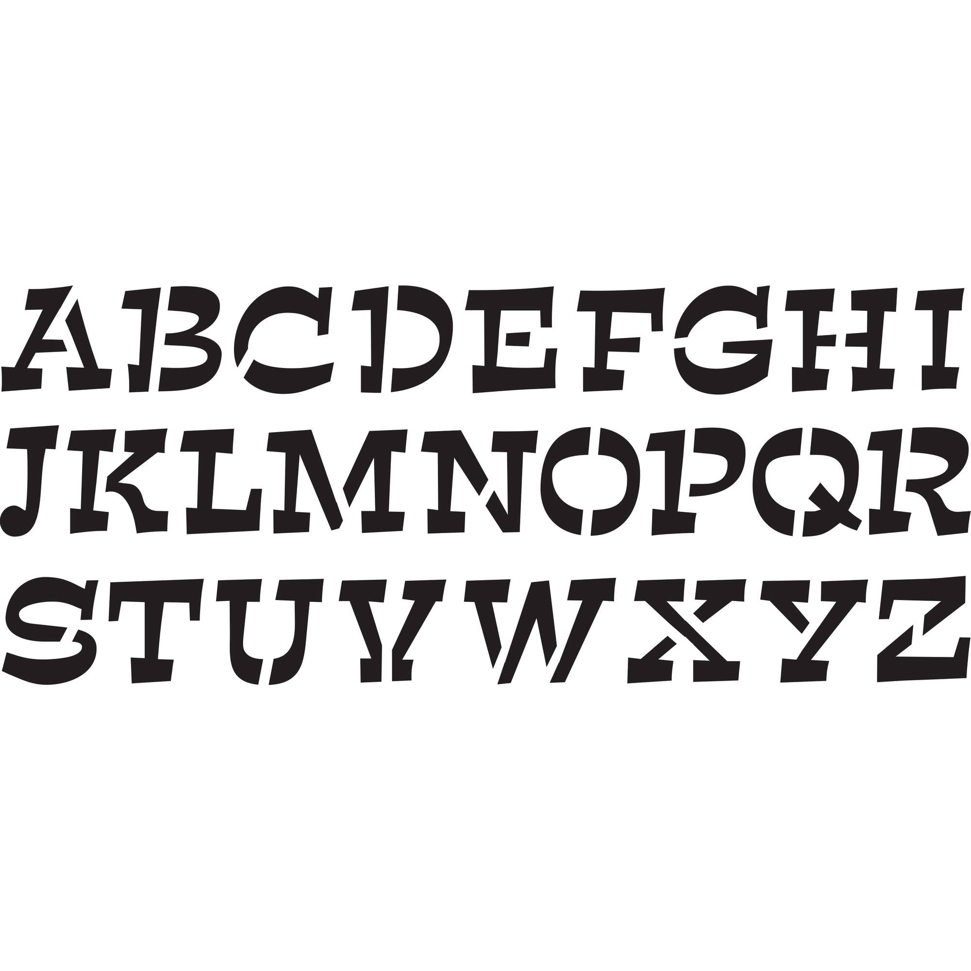 Delta Stencil 8.25" x 18"- Sidekick Alphabet 2"