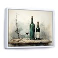 thumbnail image 2 of Designart "Minimalist Elegance Silhouetted Wine Bottles IV" Food & Beverage Framed Wall Art - Traditional Green Wine Hallway Framed Wall Art Decor, 2 of 6