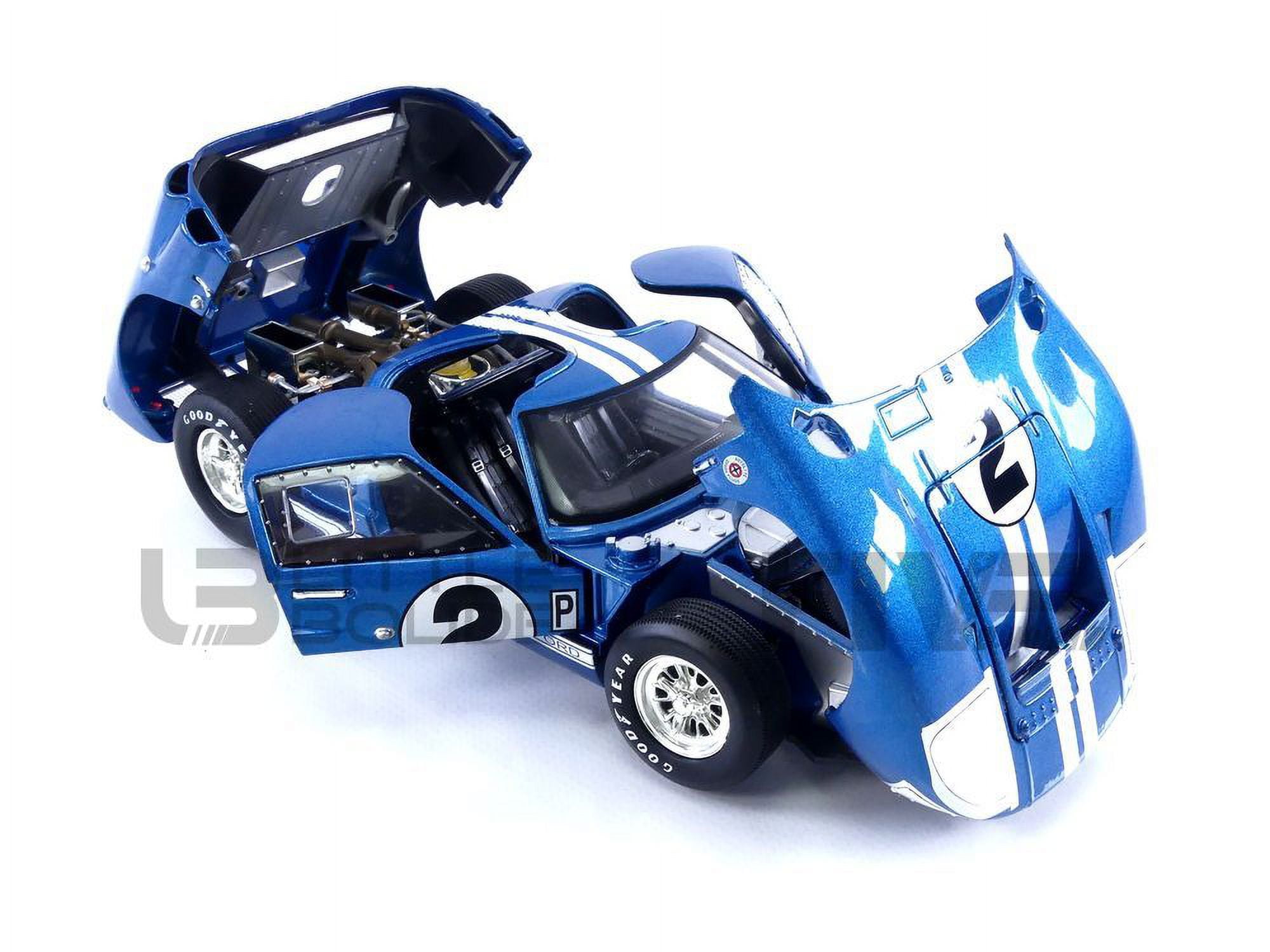 Shelby Collectibles SC401 1966 Ford GT40 GT 40 Mark II No.2 Blue 12 Hours  of Sebring 1-18 Diecast Car Model - Walmart.com