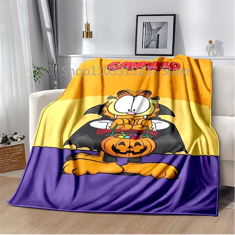 GG Garfield Cat Logo Soft Plush Blanket Throw Blankets for Living Room Bedroom Bed Sofa Picnic Cover