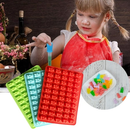 

50Grids Gummy Mold Non-Stick High Flexibility Waterproof Bear Shape Chocolate Maker for Cake Shop
