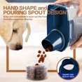thumbnail image 3 of TIOVERY Upgraded Dog Food Storage Container Small, Cat Food Container Airtight, Pet Food Container Dispenser with Pour Spout, Measuring Cup and 4 Seal Buckles for Dogs, Cats, Birds (Blue), 3 of 9