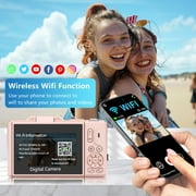 Saneen 5K 75MP Digital Camera Wifi Autofocus Vlogging Camera for YouTube 3 180° Flip Screen Travel Video Cameras for Photography with 18X Zoom, 32GB Card