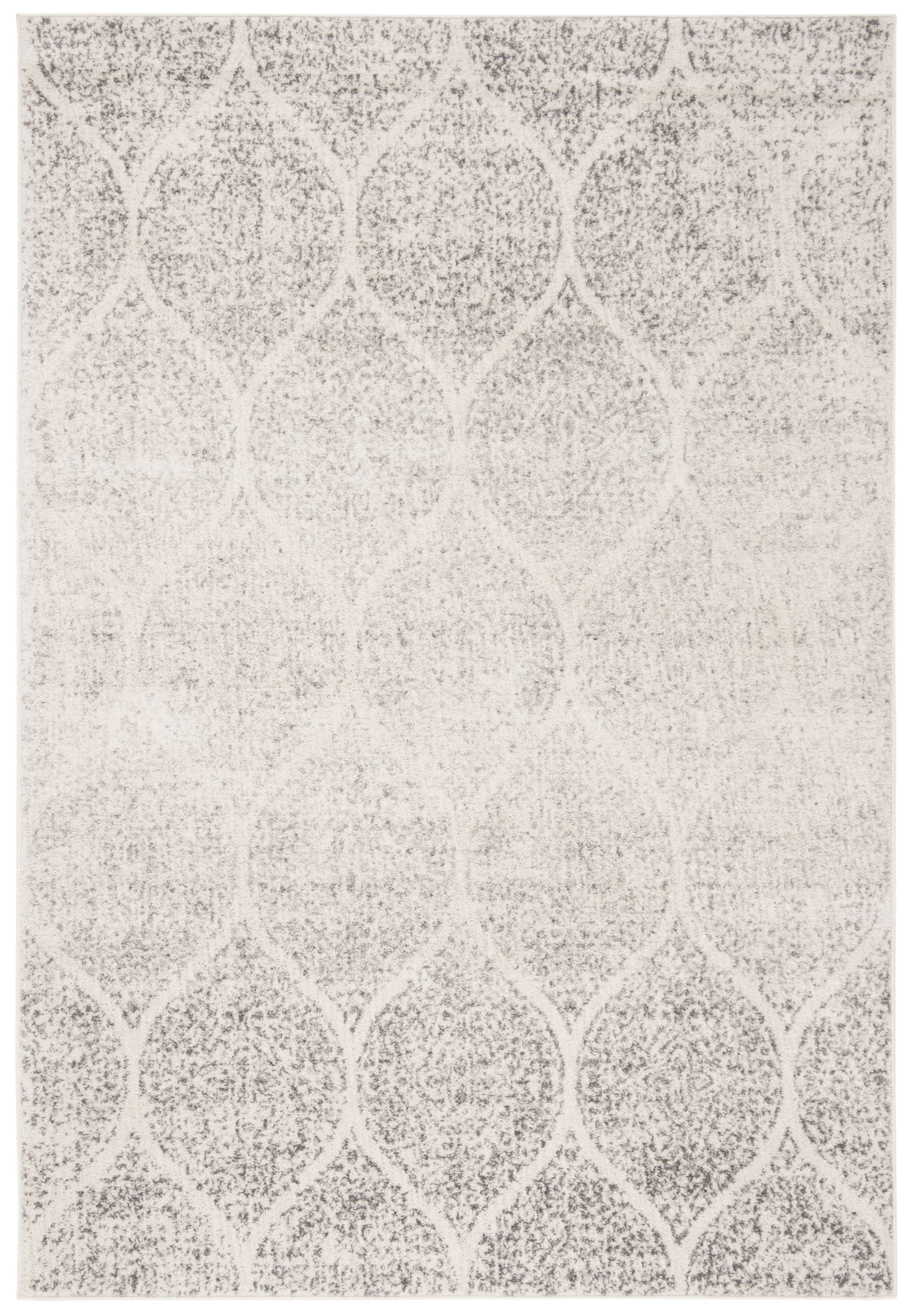 SAFAVIEH Madison Leighton Geometric Area Rug, Ivory/Silver, 5'1" x 7'6"