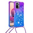 thumbnail image 2 of Funda para Xiaomi Redmi Note 10S 4G/Note 10 4G Brillantina Líquida Divertida Reluciente y con Cristales en Movimiento Cuerpo Cruzado con Cordón Ajustable, 2 of 5