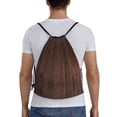 thumbnail image 2 of Drawstring Backpack - Vintage Wood Splash Proof Small Drawstring Gym Bag for Women Men, Cinch Sports String Bag Backpack for Travel Swimming Beach, 2 of 8
