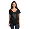 thumbnail image 2 of Thread Tank Home Roots State Wisconsin WI Women's Relaxed Slouchy Dolman T-Shirt Tee Heather Black 2X-Large, 2 of 4