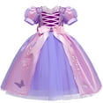 thumbnail image 1 of KAWELL Costume de Rapunze pour Filles, Déguisement de Princesse de Rapunze d'Halloween, 1 of 6