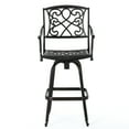 thumbnail image 3 of GDF Studio Dunlap Outdoor Cast Aluminum 30 Inch Swivel Barstools, Set of 2, Shiny Copper, 3 of 11