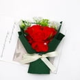 thumbnail image 4 of Small Roses Bouquet Artificial Flower - Preserved Flower Gift for Mothers - 4.3" Unique Gifts Valentine's Day,Mother's Day,Thanksgiving,Birthday,Anniversary,Artificial Flowers(Red), 4 of 6