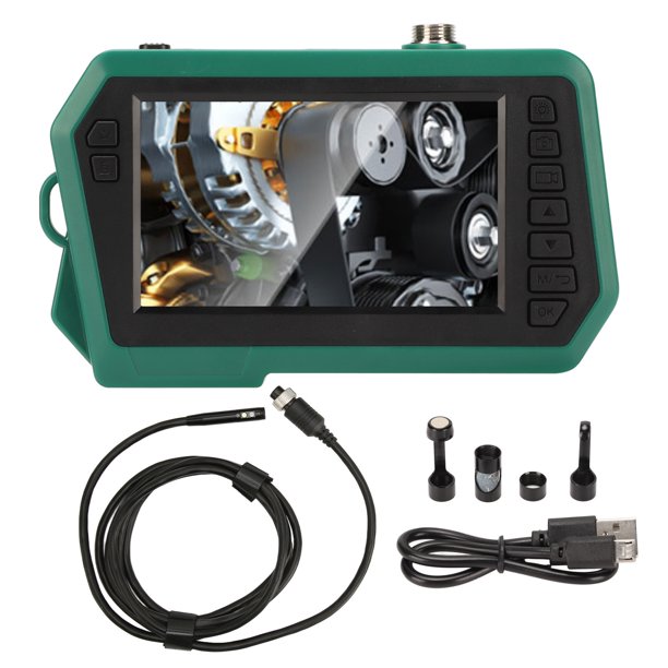 Endoscopio industrial Pantalla IPS de 4,3 pulgadas 8 mm 1080P IP68 Cámara endoscópica con cable impermeable de 6,6 pies para inspección de reparación