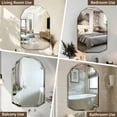 thumbnail image 5 of Antok 30x36 Inch Beveled Edge Frameless Bathroom Vanity Mirror, Wall Mount Mirror for Bathroom, Arched Decorative Mirror, HD Silver, 5 of 8