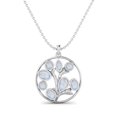 thumbnail image 1 of 4.05 Cts Forme Ronde Pierre de Lune Vie Arbre Femmes Pendentif Collier Délicate Chaîne 925 Argent Sterling, 1 of 3