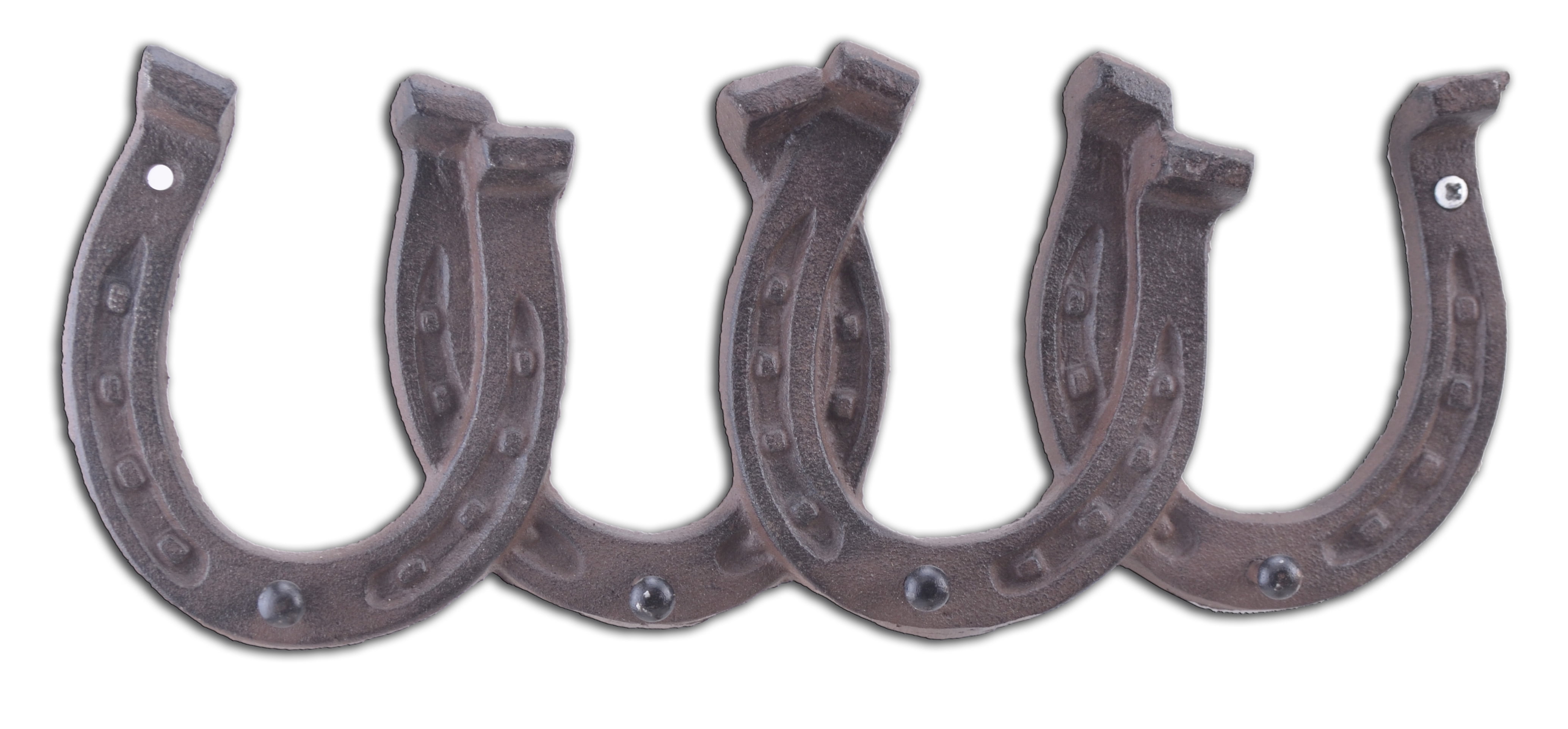 Cast Iron Wall Hook Rack Horseshoes 4 Hooks 11.75" Wide Walmart